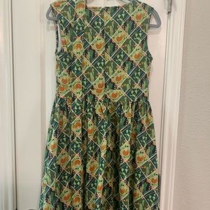 Miss Lulo Cactus Print Dress